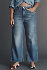 Good American High-Rise Crop Wide-Leg Jeans