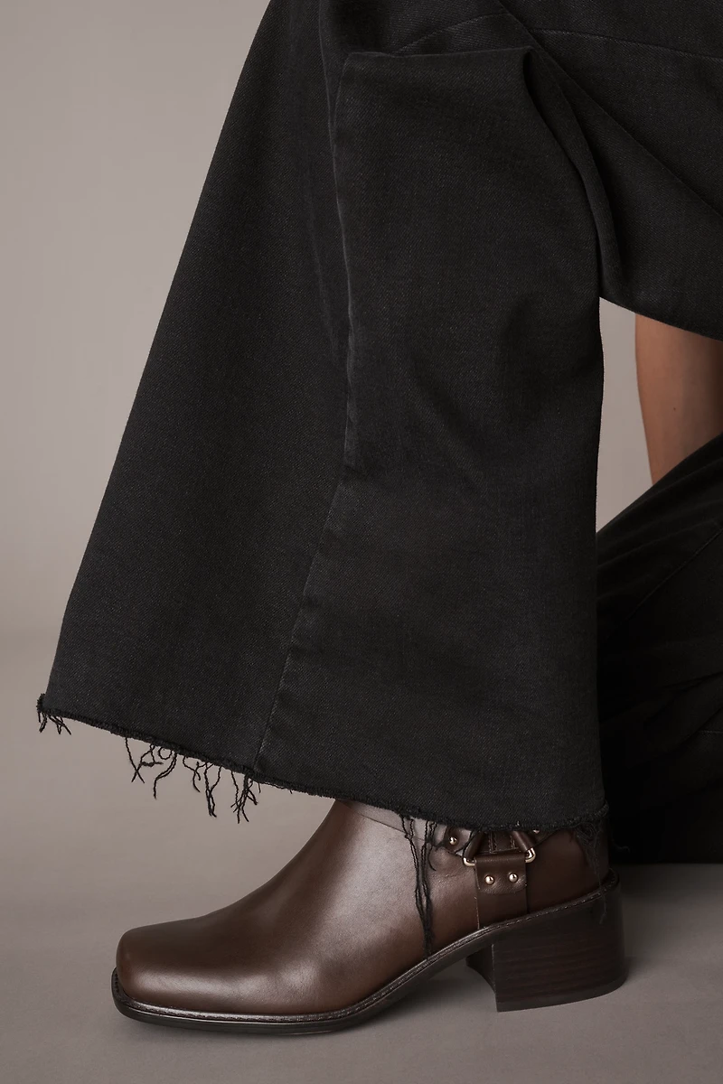 Good American Soft Tech Waist Palazzo Jeans