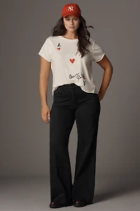 Good American Soft Tech Waist Palazzo Jeans