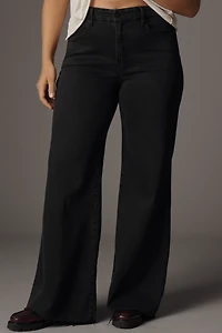 Good American Soft Tech Waist Palazzo Jeans