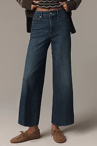 Good American Soft Tech Waist Palazzo Crop Jeans