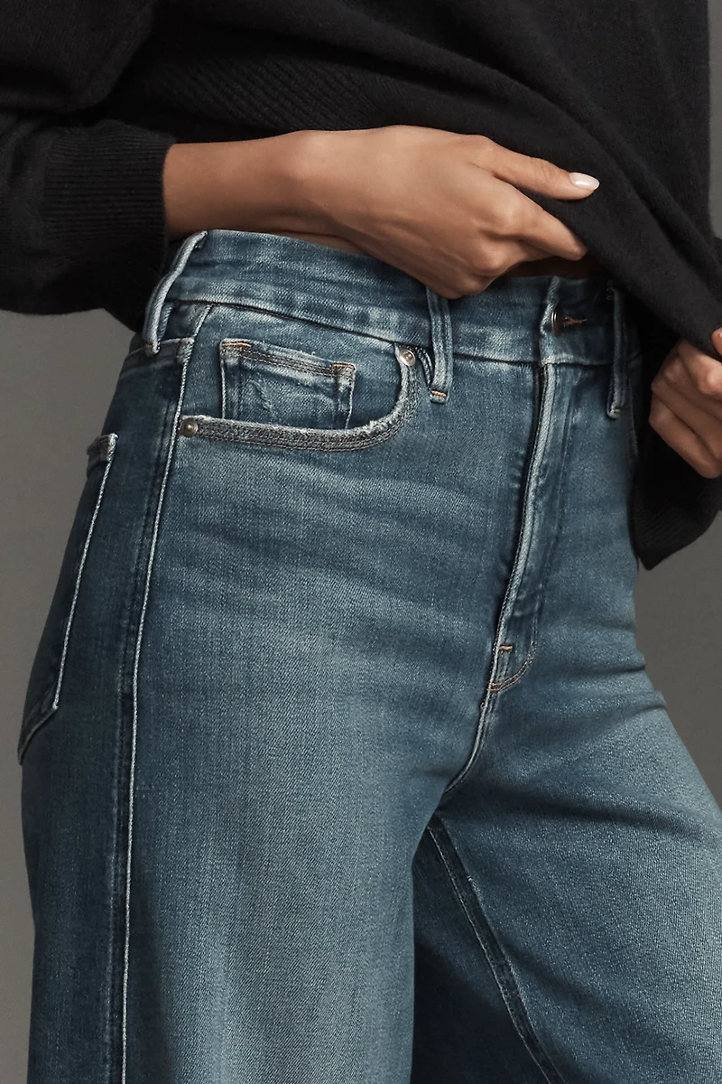 Good American Soft Tech Skate Wide-Leg Jeans