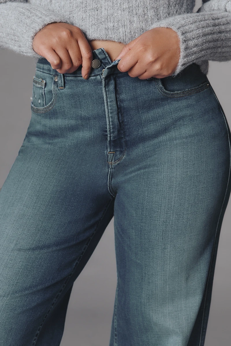 Good American Soft Tech Skate Wide-Leg Jeans