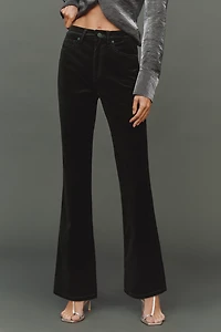 Good American Velvet High-Rise Kick-Flare Pant