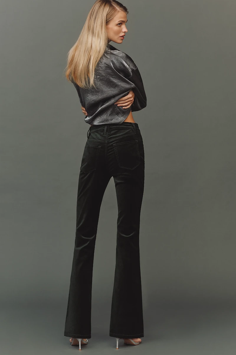 Good American Velvet High-Rise Kick-Flare Pant
