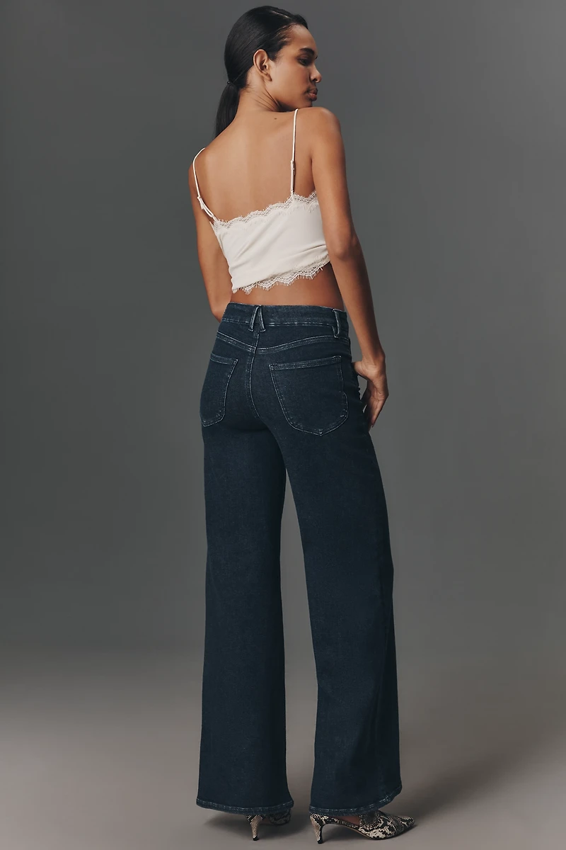 Good American Waist High-Rise Wide-Leg Jeans