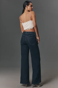 Good American Waist High-Rise Wide-Leg Jeans
