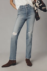 Good American Soft Tech Curve High-Rise Straight Jeans