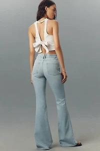 Good American Legs Soft Tech High-Rise Flare Jeans