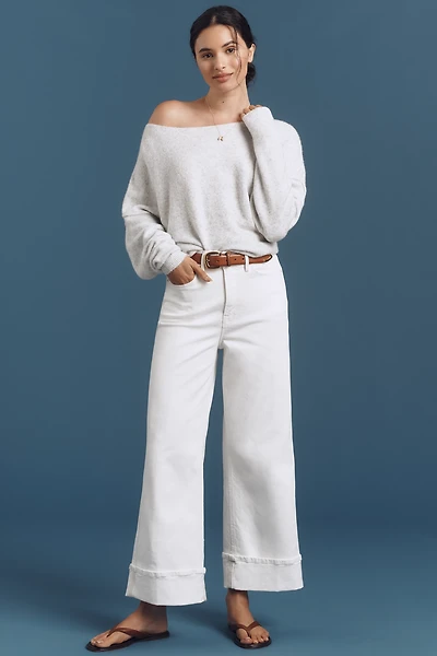 Good American Soft Tech Crop Straight-Leg Jeans