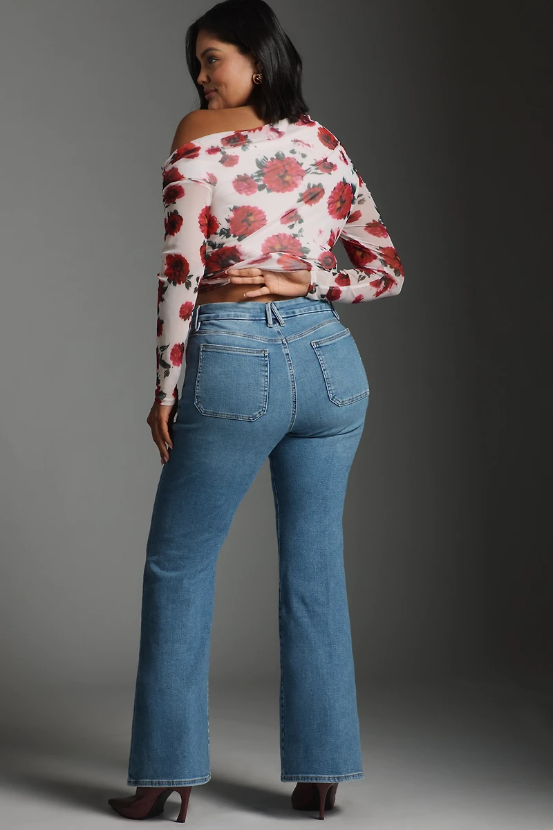 Good American Legs High-Rise Flare Jeans