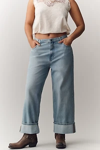 Good American Standard Baggy Cuffed Jeans