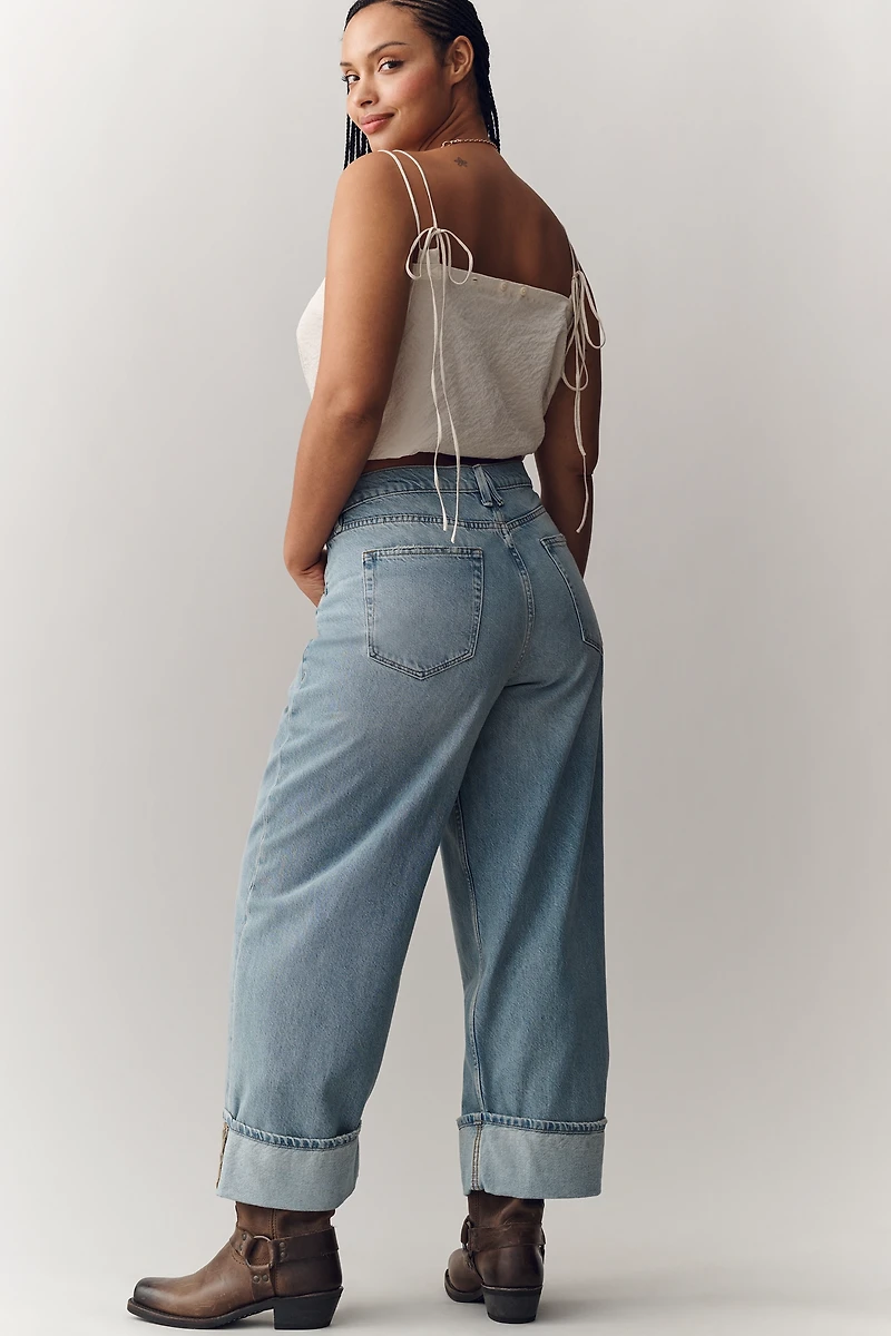 Good American Standard Baggy Cuffed Jeans