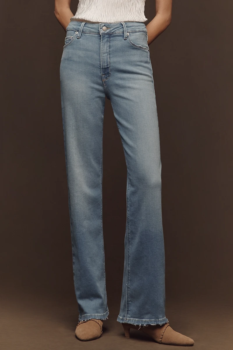 Good American True High-Rise Straight-Leg Jeans
