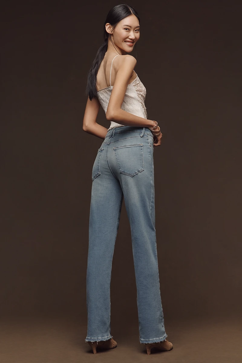 Good American True High-Rise Straight-Leg Jeans