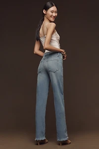 Good American True High-Rise Straight-Leg Jeans