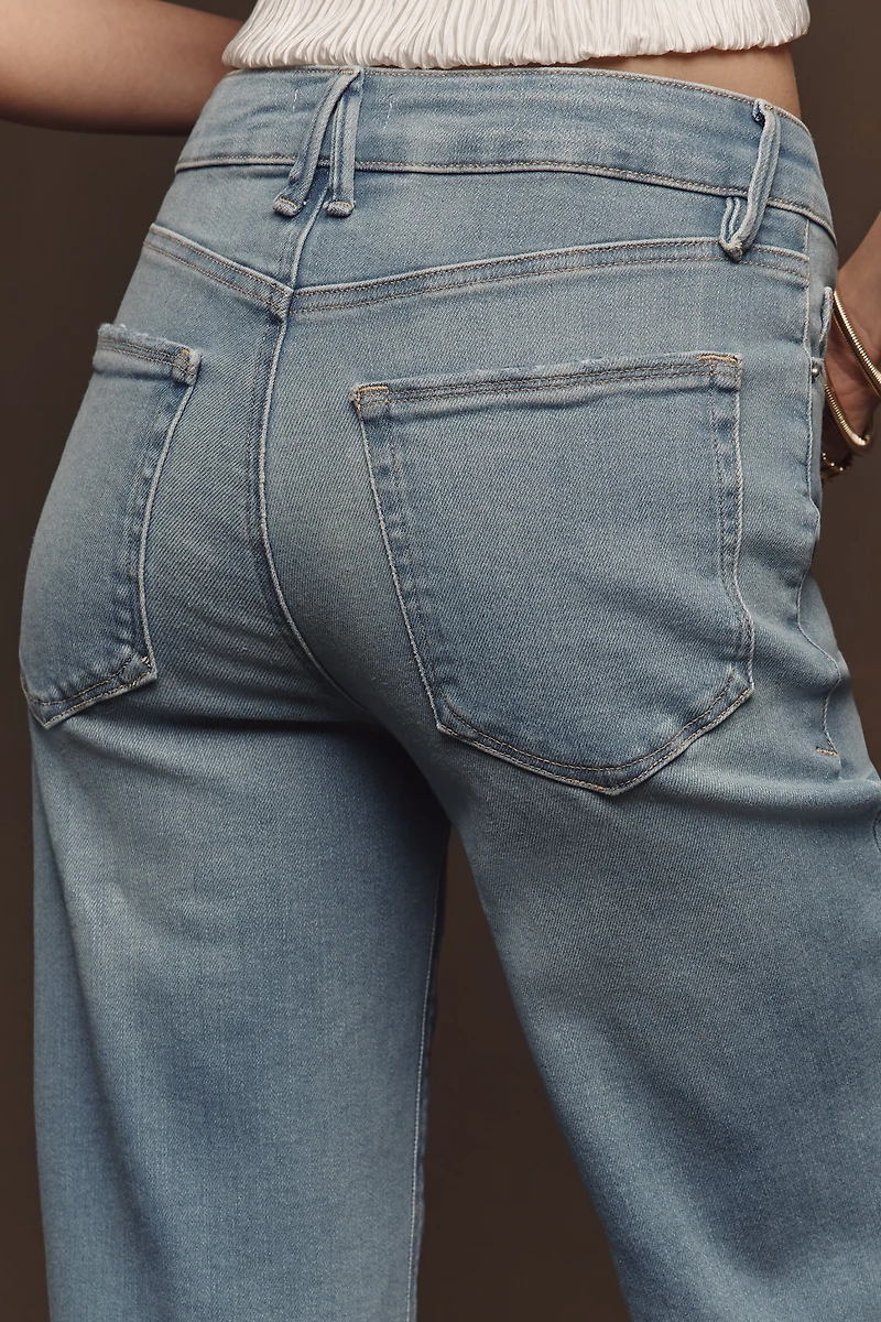 Good American True High-Rise Straight-Leg Jeans