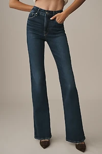 Good American Soft Tech Classic High-Rise Bootcut Jeans