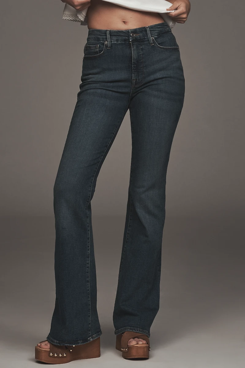 Good American Legs High-Rise Flare Jeans