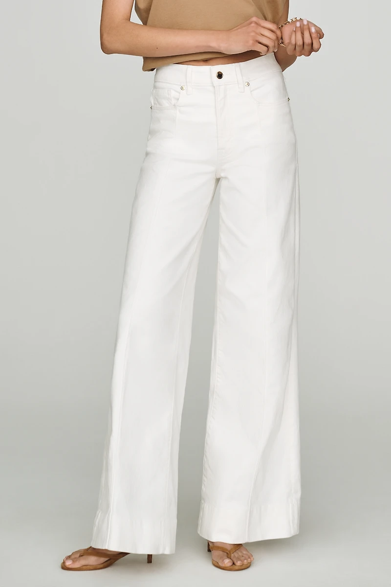 Good American Waist High Rise Wide Leg Palazzo Jeans