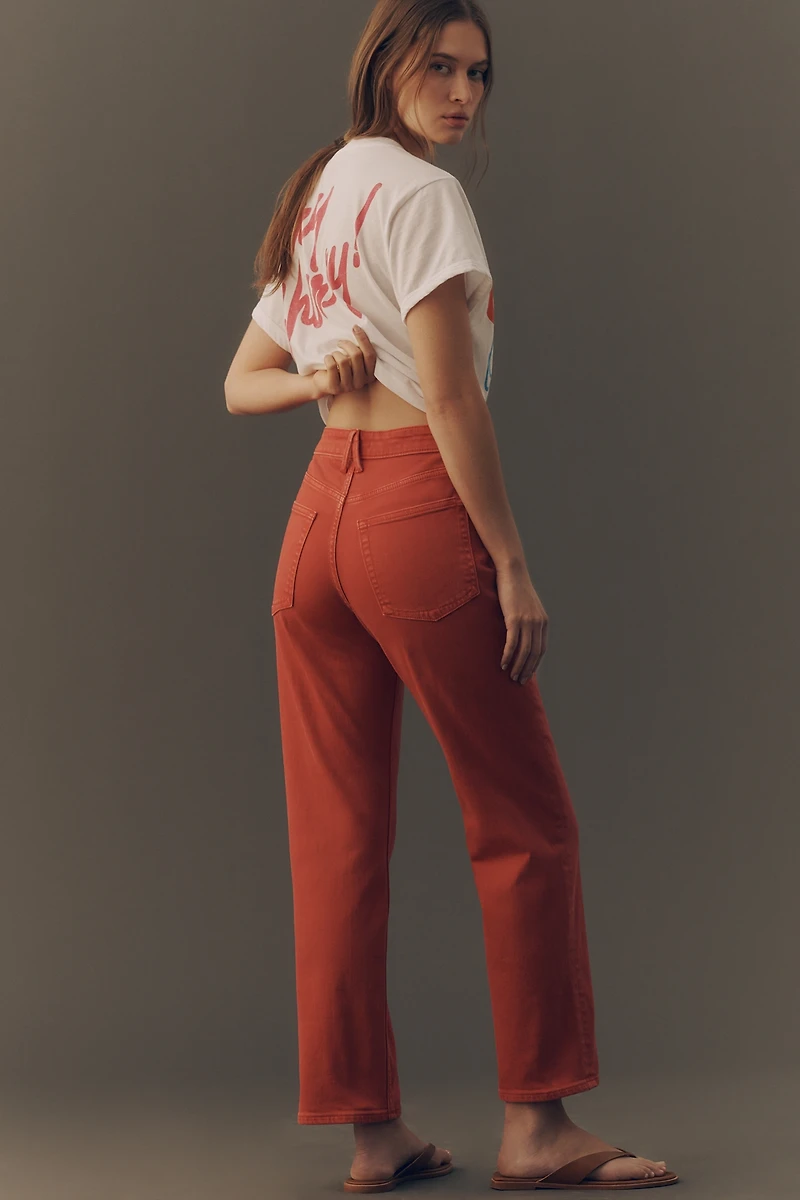 Good American Icon Ankle High-Rise Straight-Leg Jeans