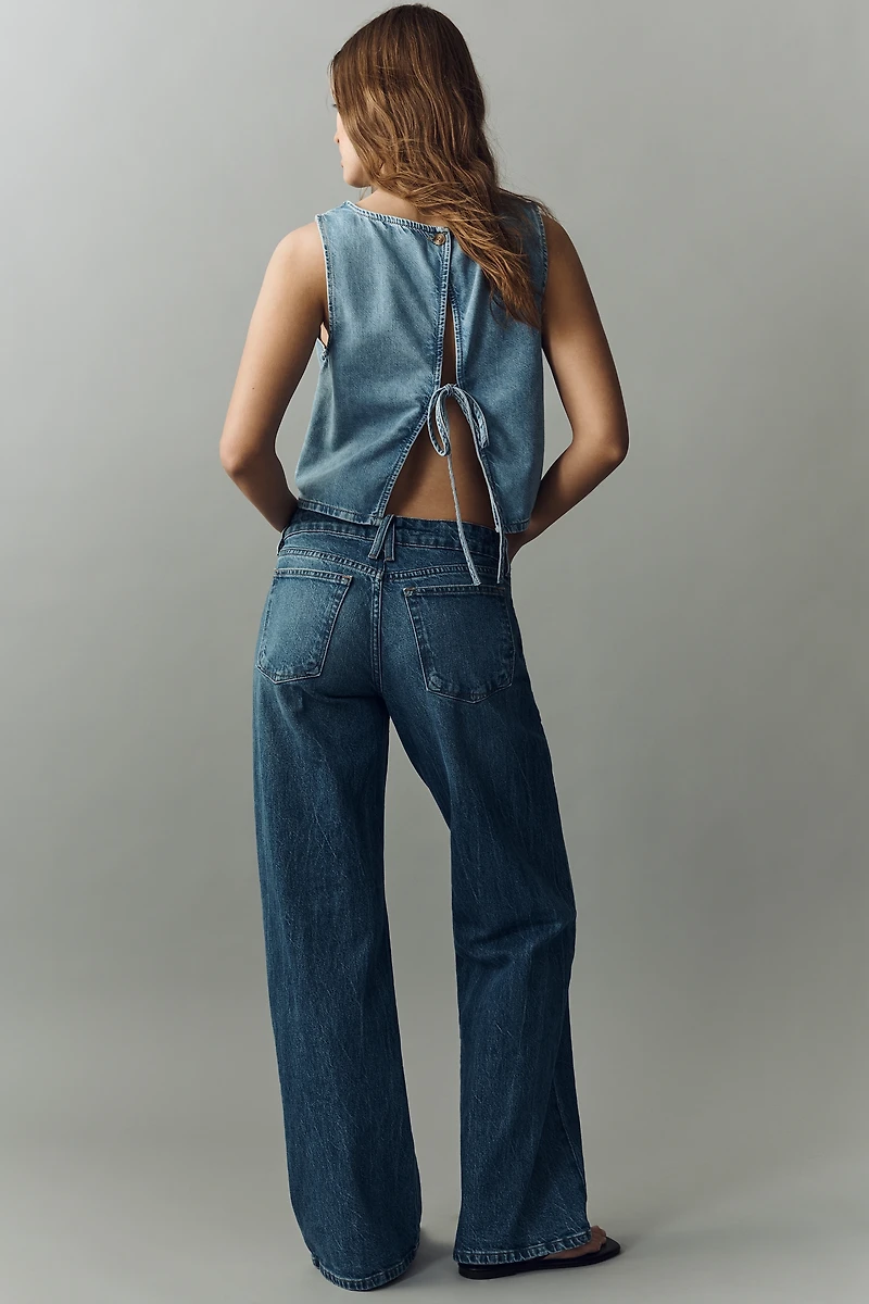 Good American Vintage Low-Rise Loose Wide-Leg Jeans