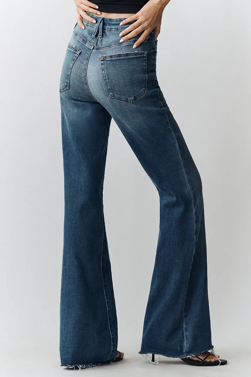 Good American Legs Mid-Rise Flare Jeans