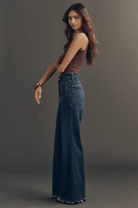 Good American Soft-Tech Waist High-Rise Palazzo Jeans