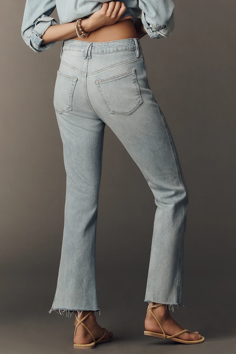 Good American Kick High-Rise Flare Jeans