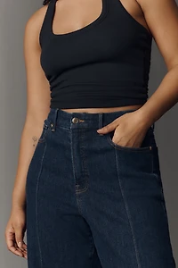Good American Waist Palazzo High-Rise Wide-Leg Jeans