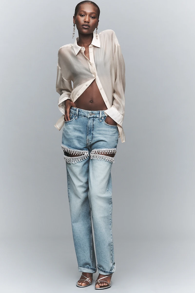 Good American Icon High-Rise Straight Jeans