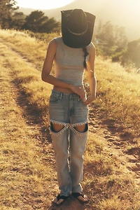 Good American Icon High-Rise Straight Jeans