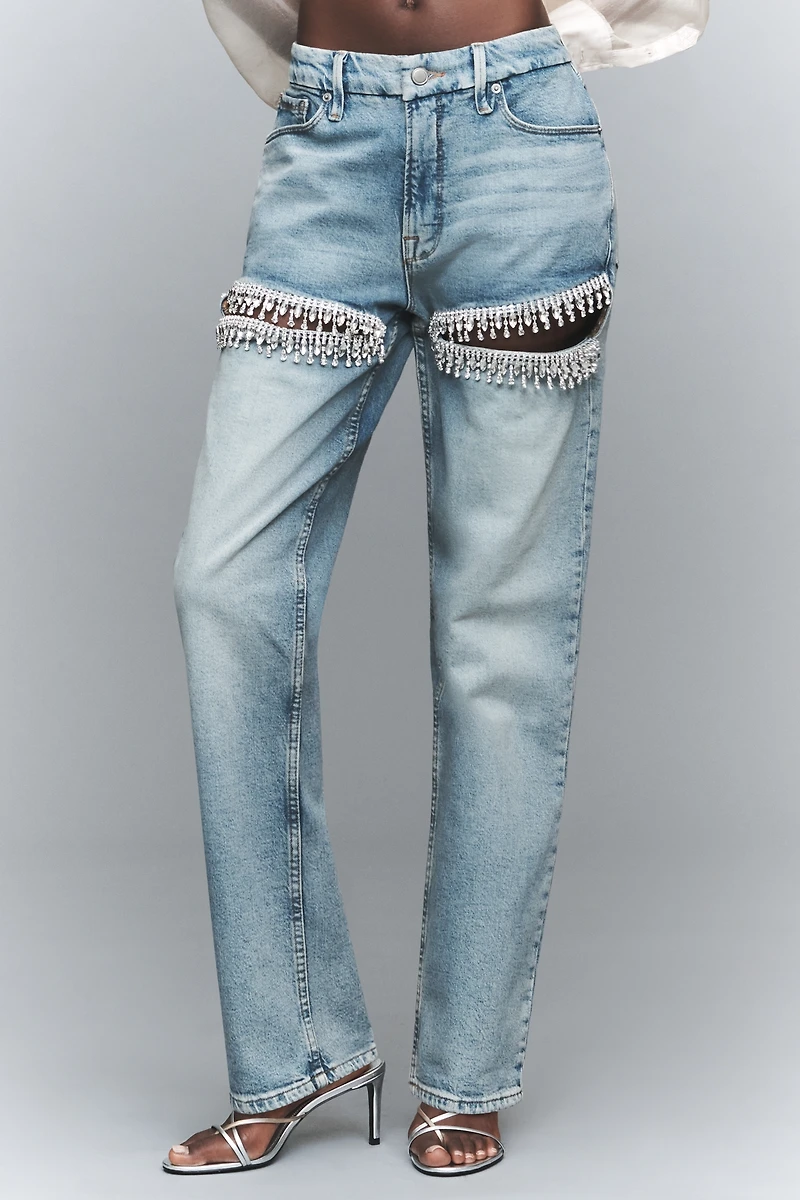 Good American Icon High-Rise Straight Jeans