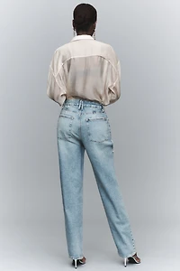 Good American Icon High-Rise Straight Jeans