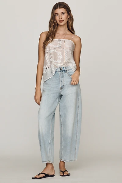 Good American Vintage High-Rise Barrel Ankle Jeans