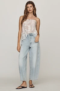 Good American Vintage High-Rise Barrel Ankle Jeans