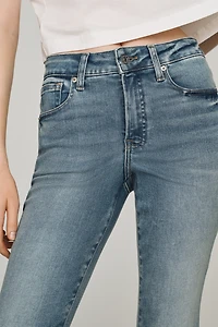 Good American Legs High-Rise Crop Mini Boot Jeans