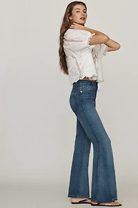 Good American Soft Tech High-Rise Bootleg Jeans