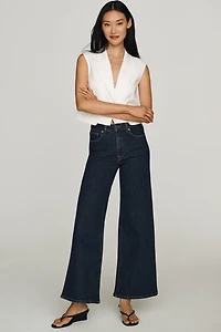 Good American Waist Palazzo Ankle Jeans