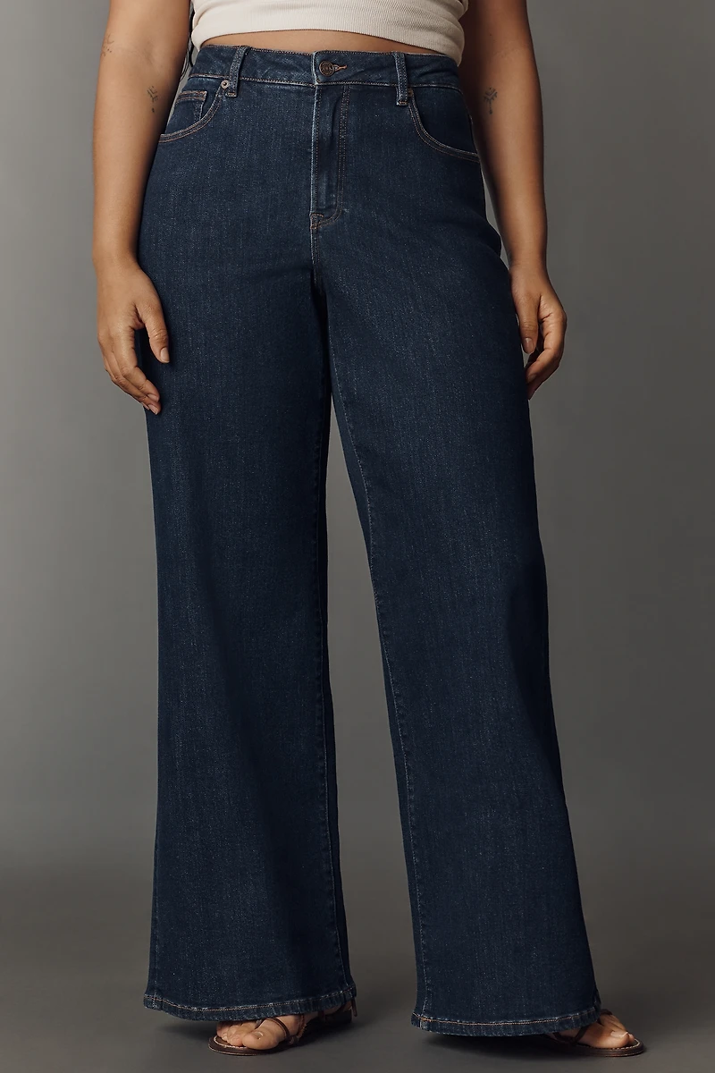 Good American Waist Palazzo Ankle Jeans