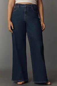 Good American Waist Palazzo Ankle Jeans