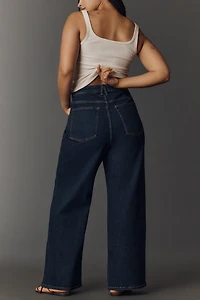 Good American Waist Palazzo Ankle Jeans