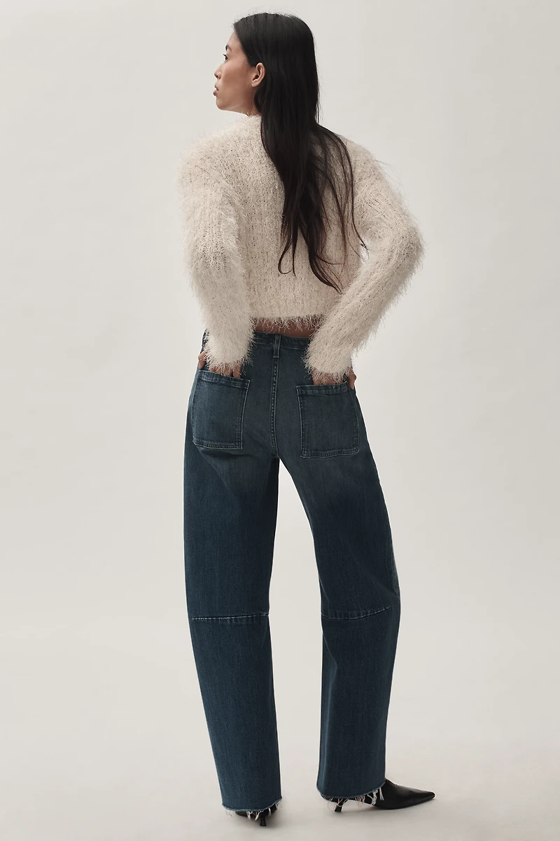 LE JEAN Utility Soft Barrel Mid-Rise Jeans