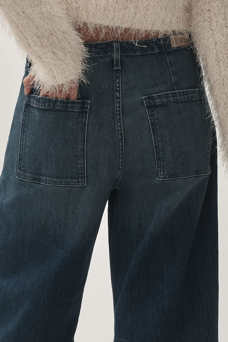 LE JEAN Utility Soft Barrel Mid-Rise Jeans