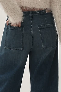 LE JEAN Utility Soft Barrel Mid-Rise Jeans
