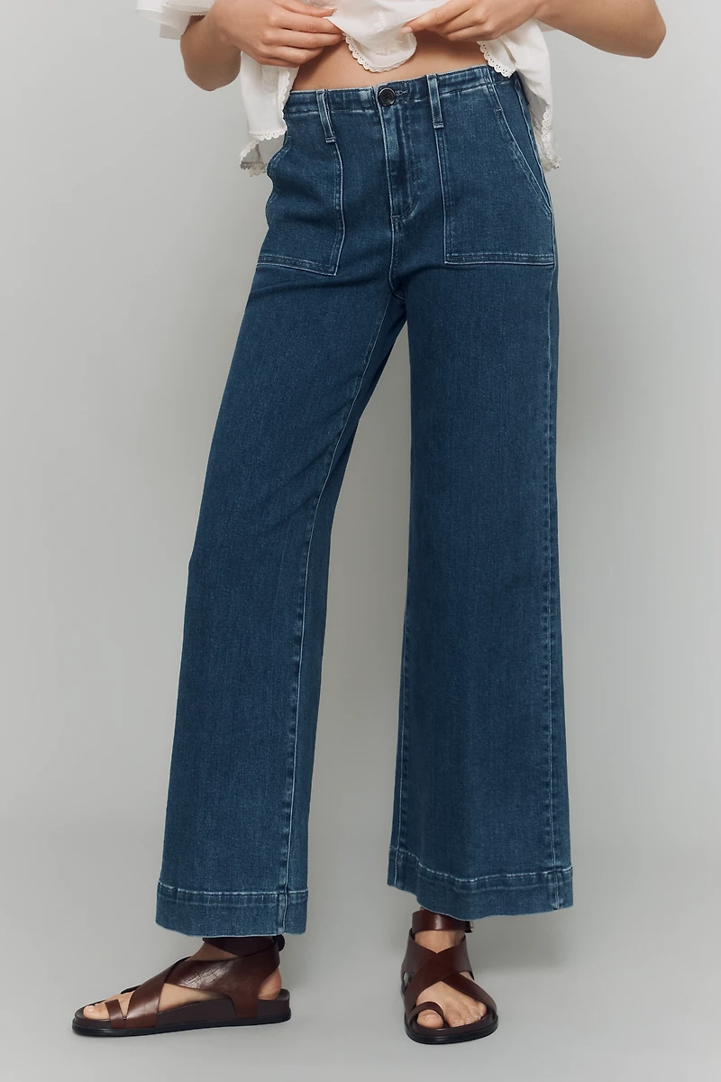LE JEAN Utility Trouser High-Rise Wide-Leg Jeans