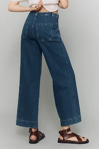 LE JEAN Utility Trouser High-Rise Wide-Leg Jeans
