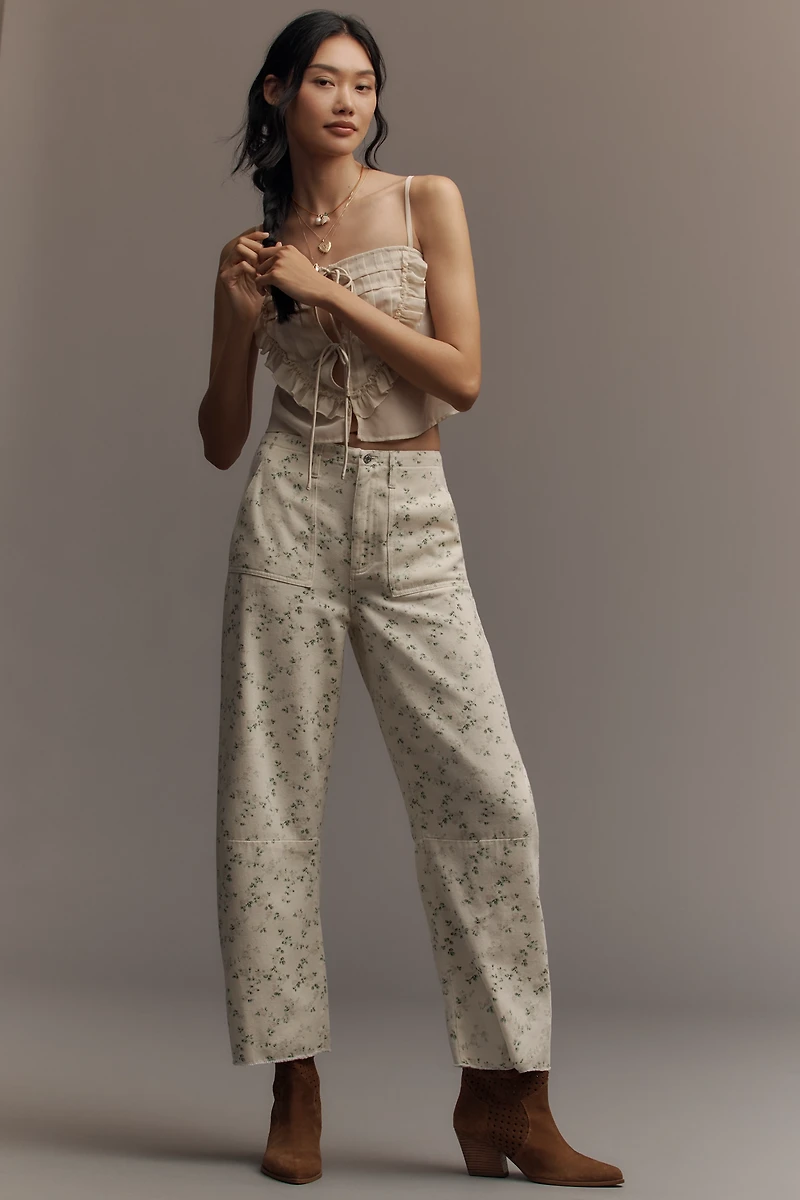 LE JEAN Utility High-Rise Soft Barrel Jeans