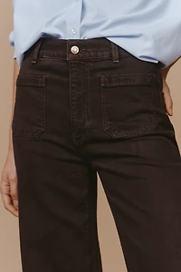 LE JEAN Virginia High-Rise Wide-Leg Jeans