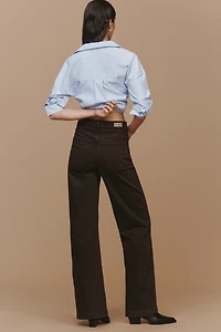 LE JEAN Virginia High-Rise Wide-Leg Jeans